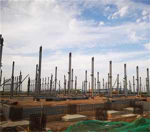 鋼柱的安裝過程