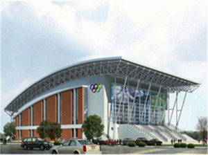 確定鋼構場館的柱距